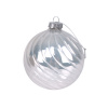 VIANOČNÁ GUĽA sklo, lesklá 10cm STRIEBORNÁ
