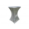 TENTino Elastický obrus STANDARD na koktejlový bistro stôl 60 cm VIAC FARIEB Farba obrusu: STŘÍBRNÁ / SILVER METALIC