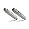 GPR Dvojitá koncovka výfuku Slip - on GPR DEEPTONE D.19.1.DE Brushed Stainless steel including removable db killers and link pipes
