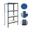 Meets-ecommerce UG Kovový regál 180x130x50, 4-6 políc Farba: Modrá, Počet polic: 4 police