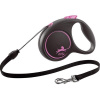 Vodítko FLEXI Black Design M lanko 5m/20kg ružová NEW