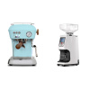 Ascaso Dream PID, Kid Blue + Eureka Atom 60, white