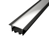 LEDprodukt LED lišta zapustená SDK 20 - čierna Dĺžka: 2m, Typ krytky: Mliečna krytka zaklapávacia (difúzor)