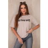 Fashionweek Tričko bavlněné s potiskom No Bad Days K9811 Farba: Béžová, Veľkosť: Universal