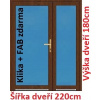 Soft Dvojkrídlové vchodové dvere plastové 3/3 sklo 220x180 cm - Akce!