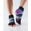 ANKLE nízké ABS bezprstové ponožky ToeSox černá / fialová M