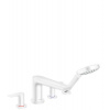 HansGrohe Talis E - Vaňová batéria na okraj vane, 4-otvorová inštalácia, matná biela 71748700