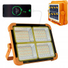 Prenosný solárny LED reflektor 100 W 10000 lm Power Bank 12000 mAh IP66