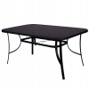 SPRINGOS TOSCANA BLACK Záhradný stôl 150x90 cm, čierny