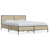 vidaXL Posteľný rám dub sonoma 120x190 cm kompozitné drevo a kov - Hnedá - 43238-59124