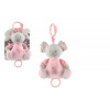 Medvěd koala chrastítko plyš 19cm závěs na post./koč. nat. hrací strojek růžový na kartě v sáčku 0+ (56800199)