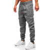 Antracitové pánske zateplené teplákové jogger nohavice Bolf Q1108