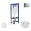 Geberit Duofix Set predstenovej inštalácie, klozetu a dosky Ideal Standard Tesi, tlačidla Sigma01, Aquablade, SoftClose, lesklý chróm SANI11CD3134