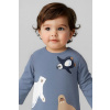 Detská bavlnená košeľa s dlhým rukávom Mayoral 2061.3B.Baby.9BYA modrá 68