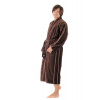TERAMO pánské bavlněné kimono čokoládově hnědá - hnědá 8859 - XXL