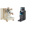 Lelit Bianca PL162T V3, gold + Rancilio Rocky Doserless, black
