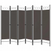 vidaXL Paraván so 6 panelmi, antracitový 240x180 cm