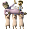 CUKROVÁ TLAČ jedlý obrázok na tortu Cukrová hmota Rozprávka Shrek Vlk Prasiatka Pinokio
