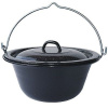 Gulášový kotlík 8 L smaltovaný s čiernou pokrievkou (kotlík na guláš s čiernou pokrievkou s kovovým úchytom)
