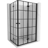 Mexen Mist-F Duo, skladací sprchový kút 95 x 110 cm, číre sklo-čierna mriežka, 8A6-095L-110P-70-77