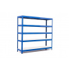 Policový regál Trestles RH 1500x1600x400, nosnosť 1500 kg, 5 políc Farba: modrá, Typ police: biela MDF 5 mm