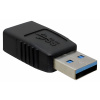 DeLOCK USB 3.0-A Adapter USB-A Čierna