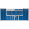 Kvalitní PROFI BLUE dílenský nábytek - 4535 x 2000 x 465 mm - MTGS1301AD