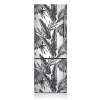 Dekoratívne magnety na chladničku Exotické listy sivý motív 60x180 cm