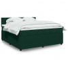 Box spring postel s matrací tmavě zelená 180x200 cm samet Zelená 3290103