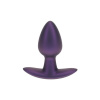 Ouch! Smooth Silicone Anal Plug Small Metallic Purple silikónový análny kolík 6,5 x 2,7 cm