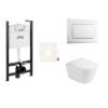 Siko Cenově zvýhodněný závěsný WC set Jika do lehkých stěn / předstěnová montáž+ WC Glacera Ava JSAVA1