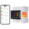 Trojfázový elektromer, merač spotreby energie, WiFi Tuya, relé 80A, LCD, DIN lišta