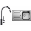 Set Blanco 02-C 25 (dřez Flex Pro 45 S Přírodní lesk + baterie Mida Chrom)