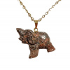 VM Náhrdelník Sloník Jaspis leopard - zlatý