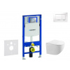 Geberit Duofix - Set predstenovej inštalácie, klozetu Gaia a dosky softclose, tlačidlo Sigma30, biela/chróm SANI11CA3119