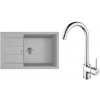 Set Franke T106Š (dřez S2D 611-78 XL Šedá + baterie FP 9000.031 Chrom) 143.0675.733