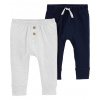CARTER'S Tepláky Grey&Navy dievča LBB 2ks NB, veľ. 56