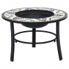 vidaXL Mozaikové ohnisko, zelené 68 cm, keramika - Zelená - 114-114