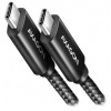 Axagon BUCM2-CM10AB USB-C USB-C, 1m, černý