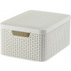 Curver Úložný Box Rattan Style2 S Vekom M - Krémový 03618-885