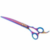 Geib Gold Rainbow Kiss Curved Scissors - kvalitné zakrivené nožnice s mikrorezom a dúhovou úpravou - 8,5