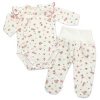 Zavinovacie body + polodupačky, 2D sada, Amélia, biela/ružová MBaby 5901741201273