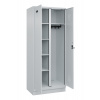 Skriňa na čistiace prostriedky C+P Cabo-Plus, 800 x 500 x 1950 mm, sivá, s podstavcom