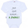 New Baby Body S Potlačou Jesť Spať Kakať...A Znovu-68 (4-6m)