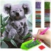 Medvedík koala Diamantová výšivka Diamond painting mozaika zvieratá džungľa 60x40