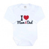 Body s potiskem New Baby I Love Mum and Dad