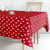 PVC obrus v šírke 140cm - celá rolka 20 metrov FLORISTRA - motív Kvietky na ČERVENOM