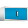 Kancelárska skriňa Acurado, krídlové dvere - nadstavec, 930 x 400 x 500 mm, bledosivá/bledomodrá