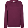 Fruit of the Loom Mikina Lady-Fit LW Raglan Sweat, raglánová, dámská COT-16214637000 XS Burgundová