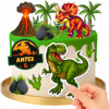 CUKROVÁ TLAČ POPLATOK CUKROVÁ HMOTA DINOSAURY DINO DEKORÁCIA CUKROVÁ +TEXT
